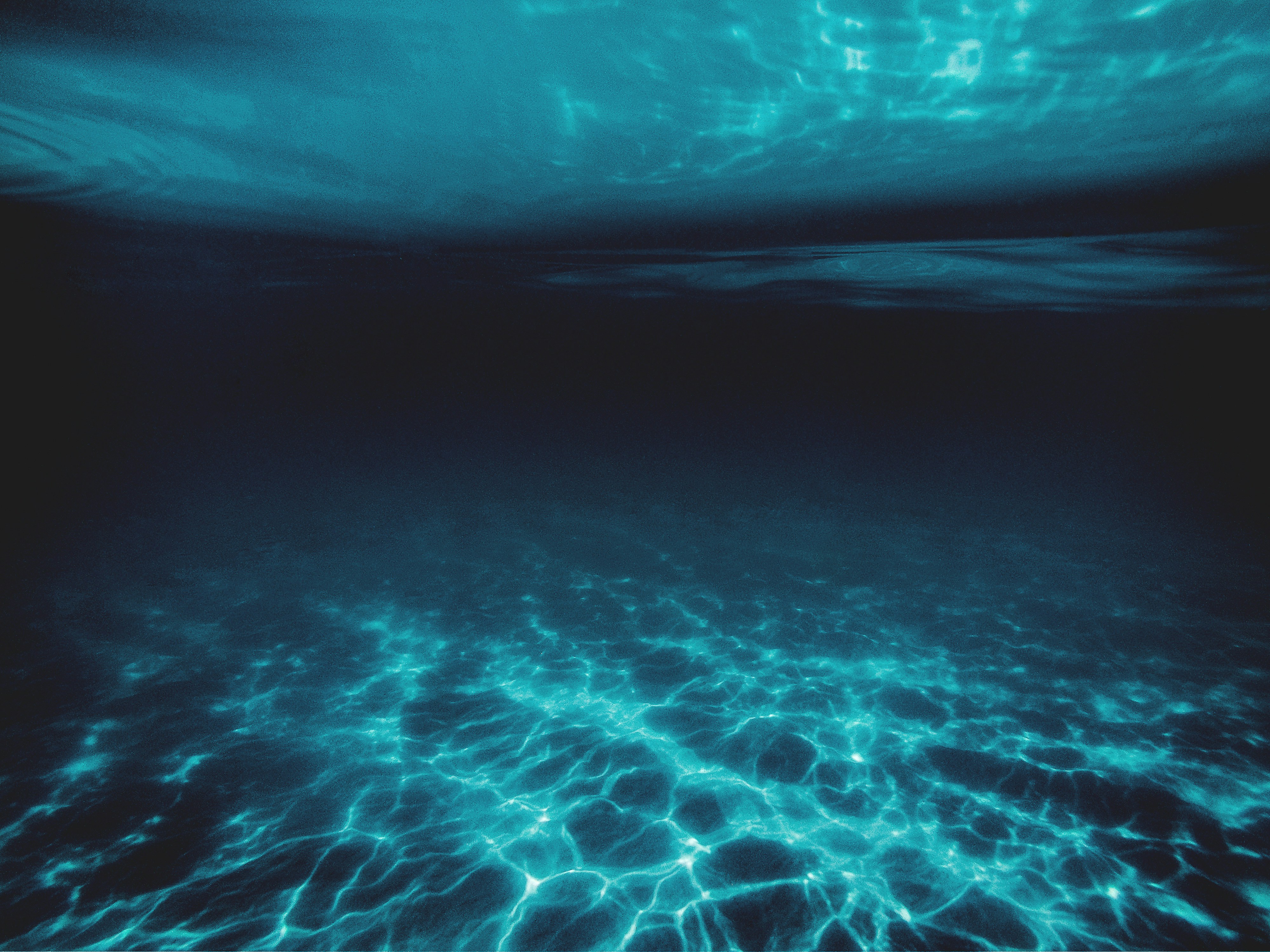 Underwater teal glow